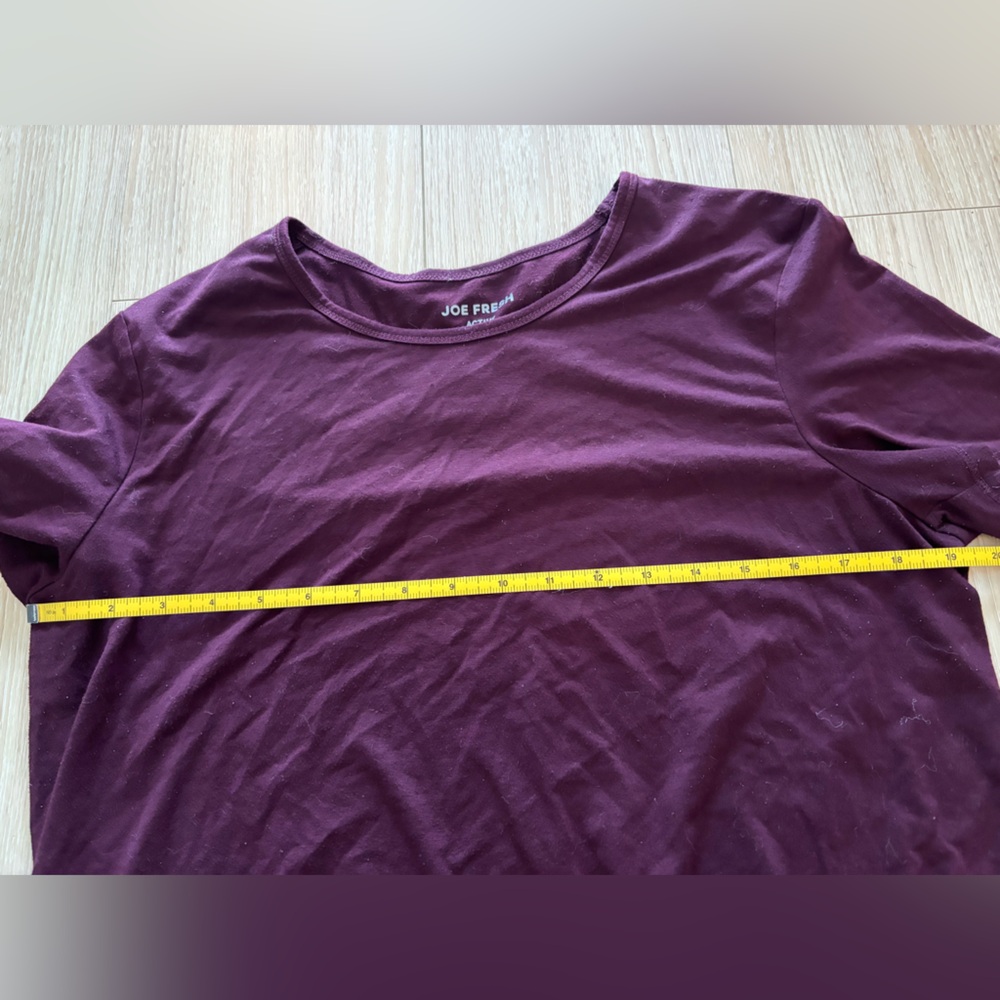 JOE FRESH/GEORGE 18-19” PTP 2 Pc Set of Women's Tops, Purple/Leopard, Size L/XS - Picture 13 of 16
